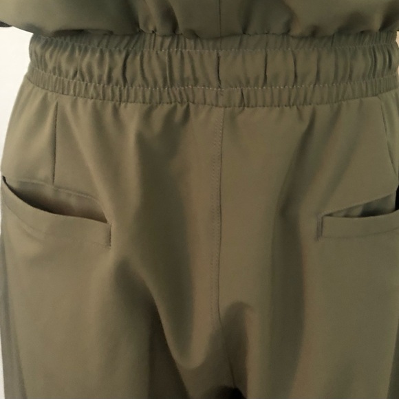 Albion Fit Olive Green Women's Drawstring Jumpsuit - Picture 8 of 14